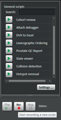 Script controls